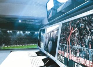 Videanalyse in einem Stadion