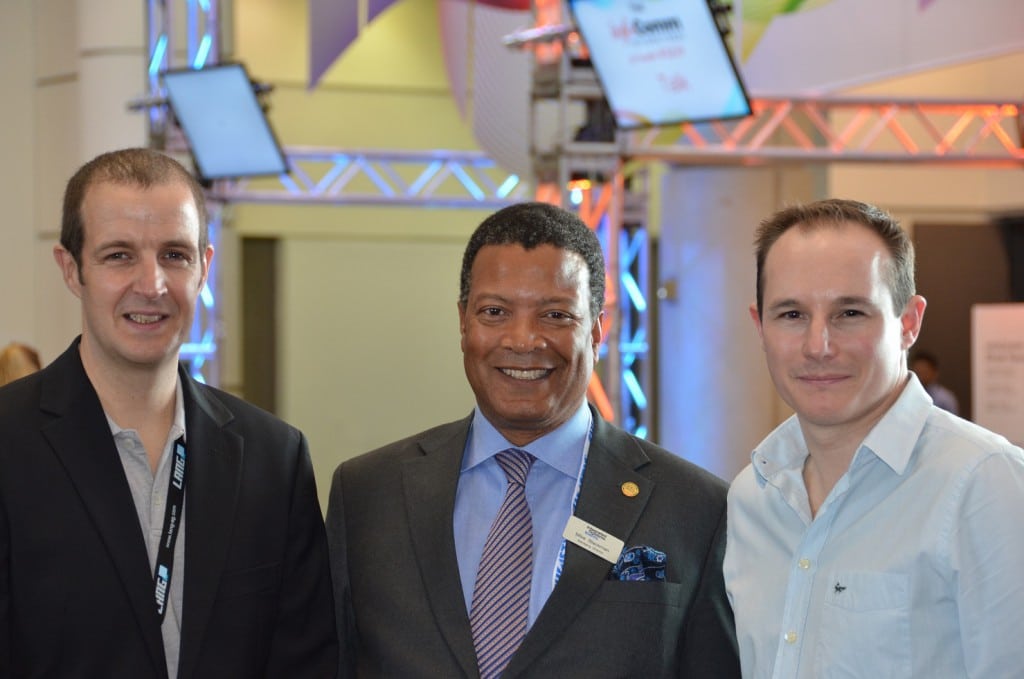 Tobias Lang, Lang AG, ISE Managing Director Mike Blackman, Ollie French, Future Automation