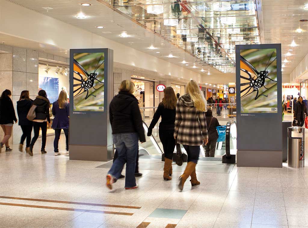 Ströer Screens in einer Münchener Shopping Mall