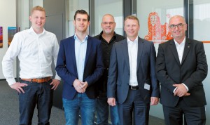 von links: Matthias Frank (CUT), Yvo Geis (ING-DiBa), Michael Markgraf (BFE), Torsten Haack (Shure), Thomas Klukas (Shure)