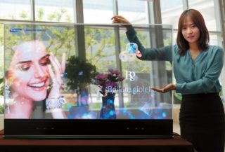 Transparenter 55" OLED-Bildschirm von Samsung