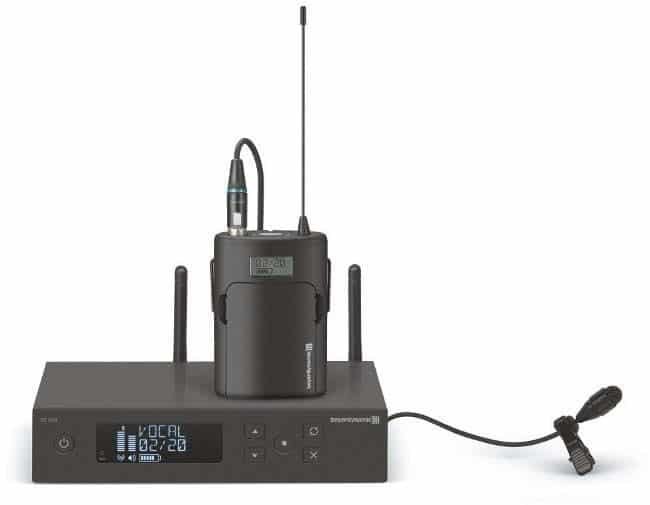 Kondensator-Ansteckmikrofon TG L58 von Beyerdynamic mit TG 500 Taschensender und Einkanalempfänger