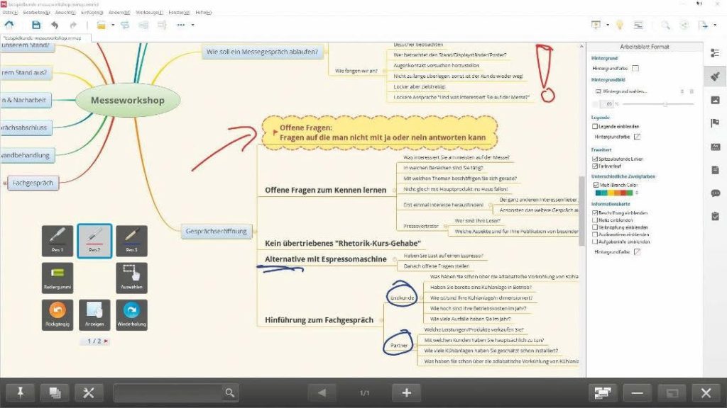 Annotationen im Overlay-Modus der Pen-Software