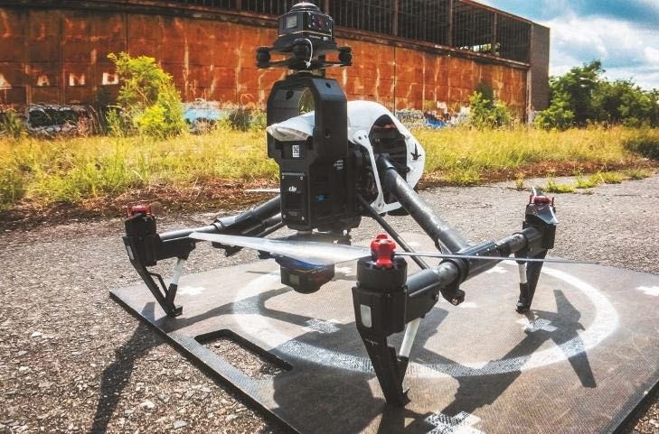 Drohnen-Setup mit zwei VR-Kameras