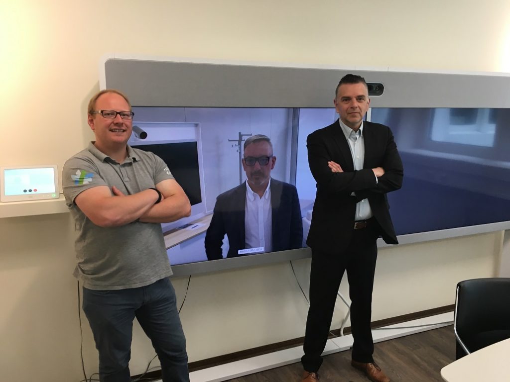 Vernetzt im neuen Cisco Customer Briefing Center: Marcel Tresp, Consultant Cisco Sales von Ingram Micro, Anton Michael Döschl, Architecture Lead Collaboration von Cisco Deutschland und Gerhard Artjelan, Senior Manager Networking Advanced Solutions von Ingram Micro