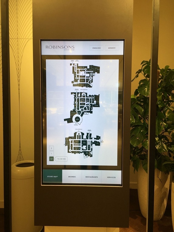 Digital Signage im Einkaufszentrum von Dubai