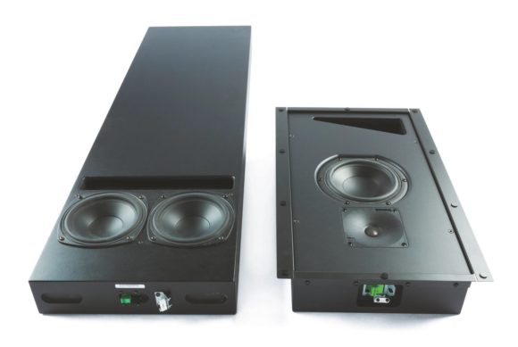 Genelec AIW26B (rechts) mit Subwoofer 5041A