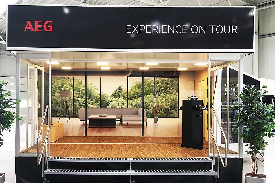 Cube.expo-Anhänger, hier für die AEG Experience-Tour 2018