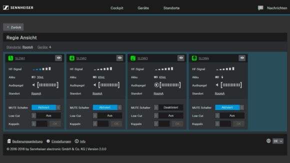 Sennheiser Control Cockpit Screenshot