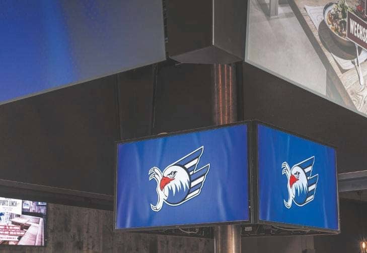 Die Medientechnik in der Whistle Sportsbar in Mannheim Professional