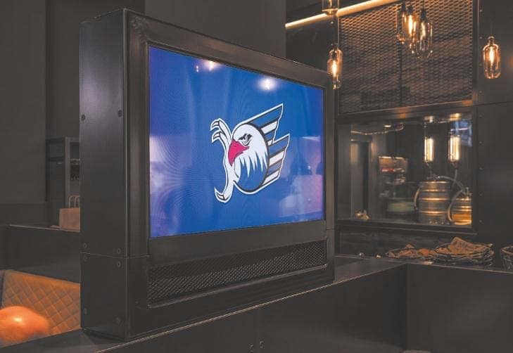 Die Medientechnik in der Whistle Sportsbar in Mannheim Professional