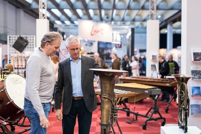 Instrumentenauswahl auf der Musikmesse in Frankfurt