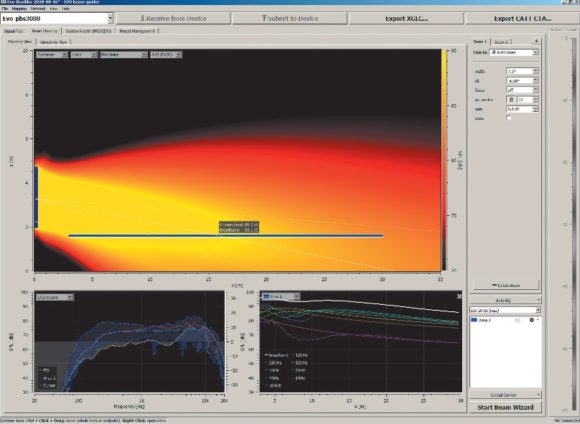 Steuersoftware der Evolutone PBS Lautsprecher