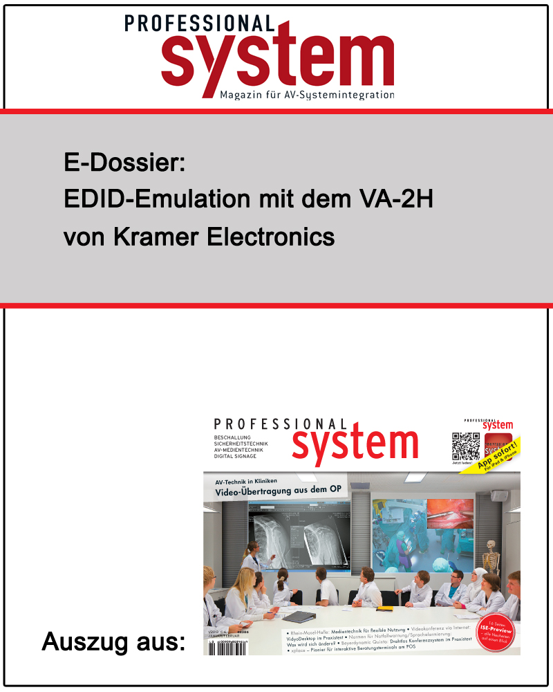 Produkt: EDID-Emulation mit dem VA-2H von Kramer Electronics