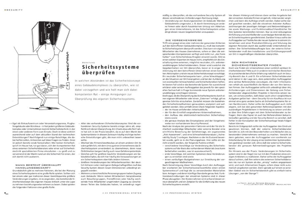 PROFESSIONAL-SYSTEM-Artikel aus Ausgabe 3.99