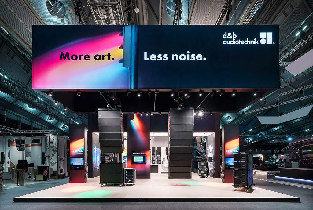 Messestand von d&b audiotechnik