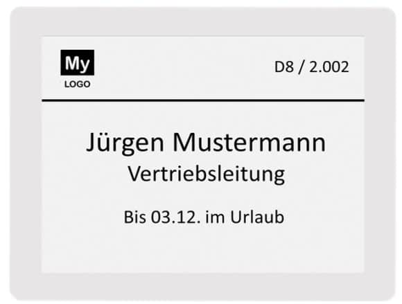 Kabellos arbeitendes E-Paper-Display SLA-TE106 6“ für dynamische Raum- und Türbeschilderungen