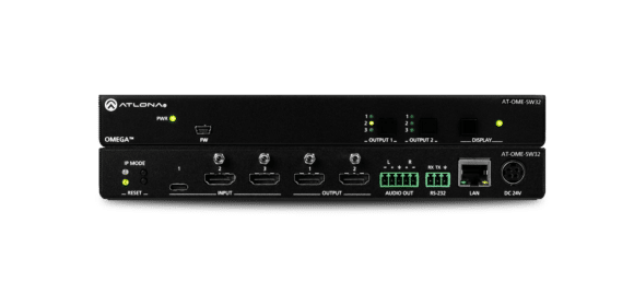 3 × 2 Matrix Switcher AT-OME-SW32 mit USB-C-Eingang von Atlona