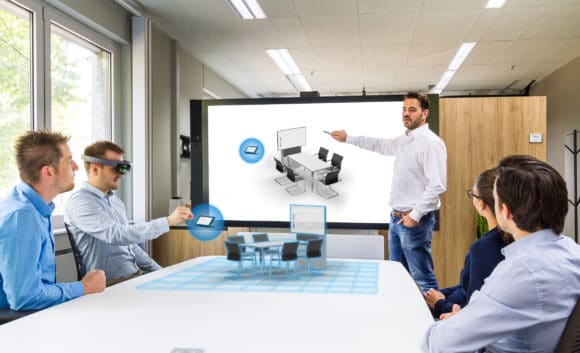 Collaboration-Anwendung mit Digital Reality im Macom-LAB