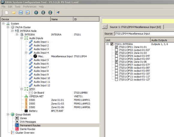 PAVA System Configuration Tool Software 