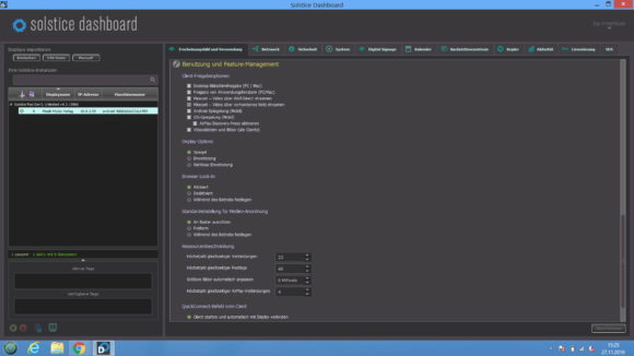 Solstice Dashboard Management-Plattform