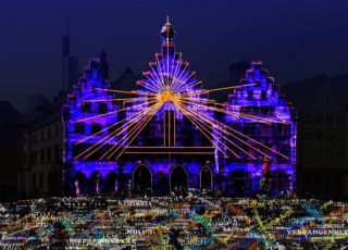 Lichtinstallation Frankfurt Fades von Philipp Geist zur Luminale 2018