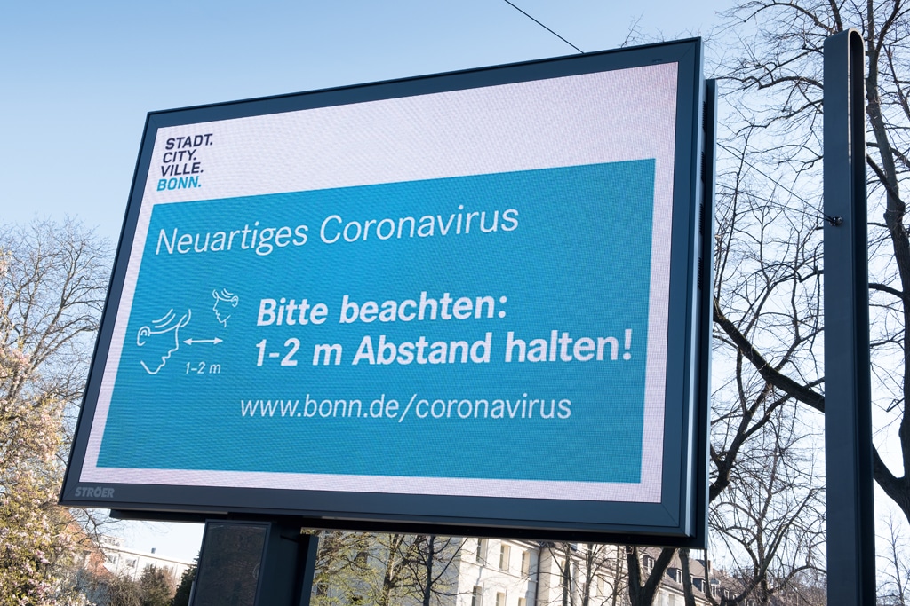 Digital Signage zum Coronavirus