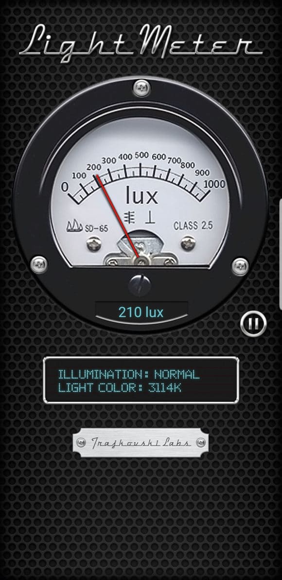 „Light Meter“ von Trajkovski Labs