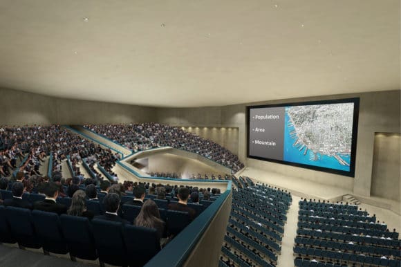 Hörsaal mit Zuschauenden