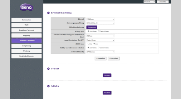 Screenshot InstaShow WDC20 System BenQ