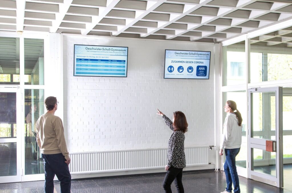 Digital Signage im Geschwister-Scholl-Gymnasium