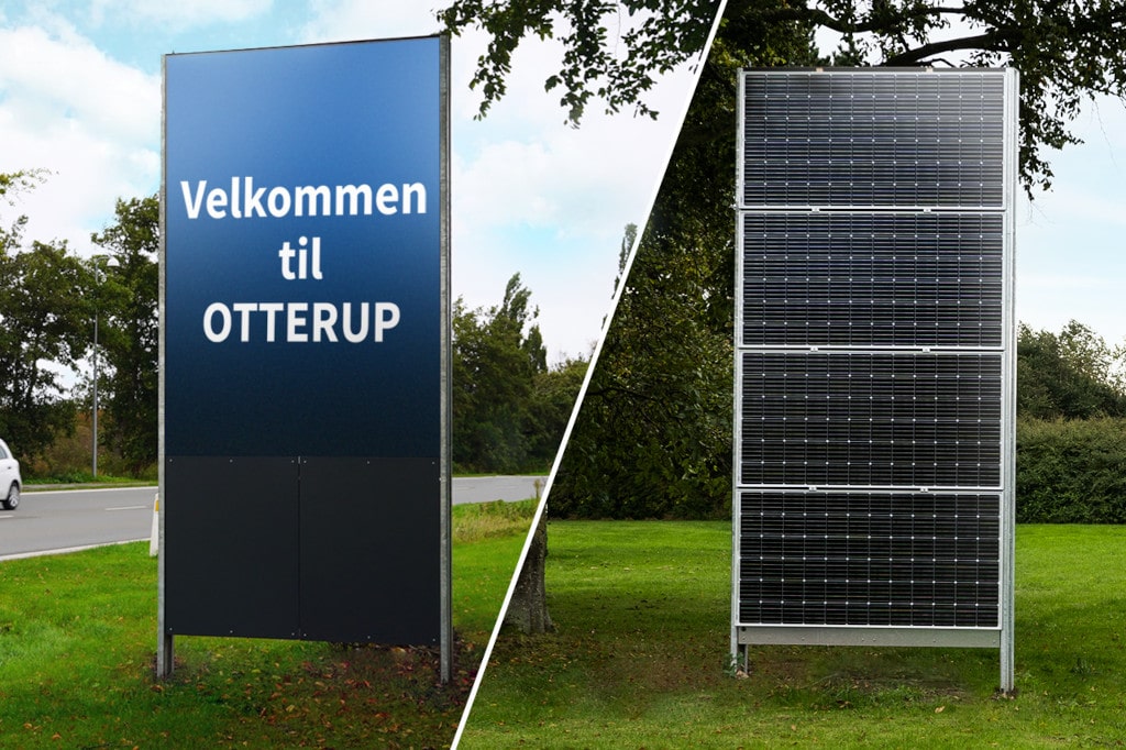 LED-Pylone von Nord Fünen Business und Tourismus in Dänemark mit solarbetriebenen LED-Bildschirmen von Expromo
