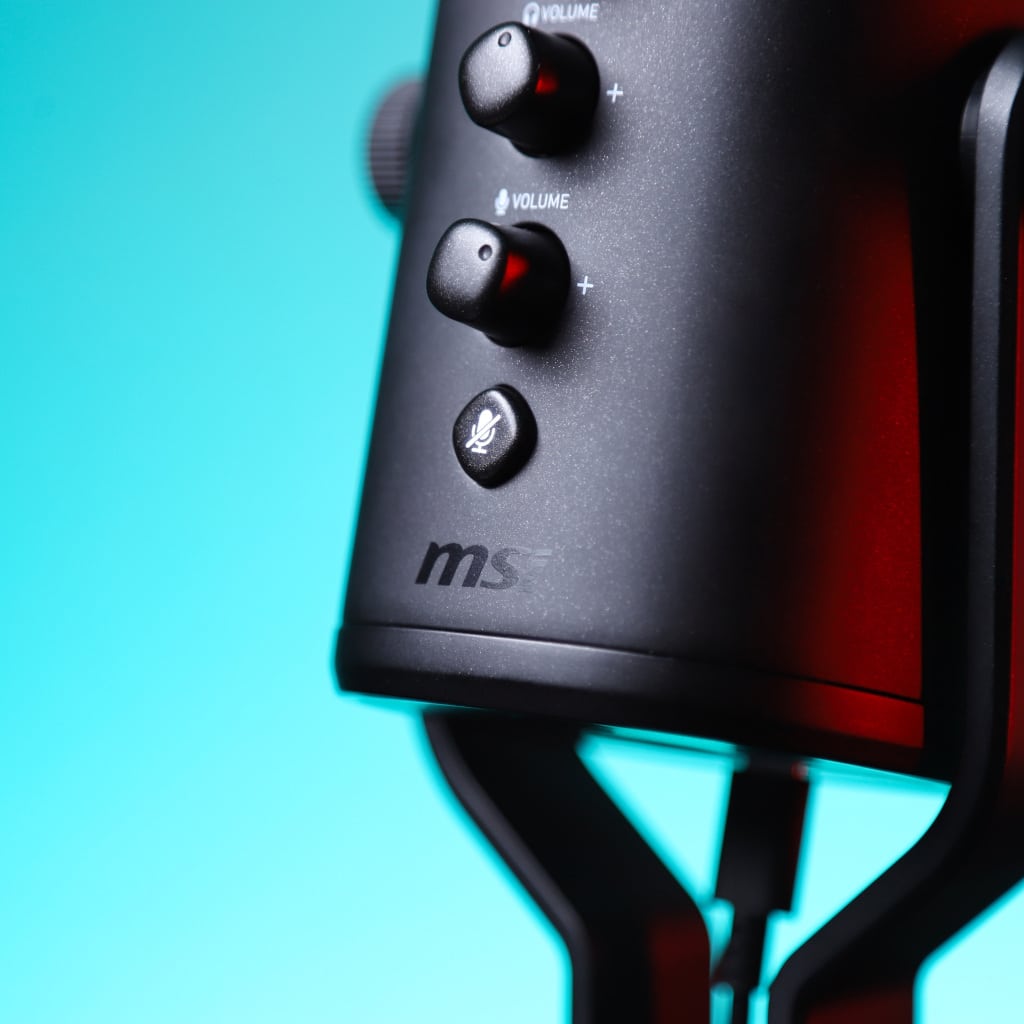 Streaming Mic MSI Immerse GV60 Close-Up Drehschalter- und -Regler