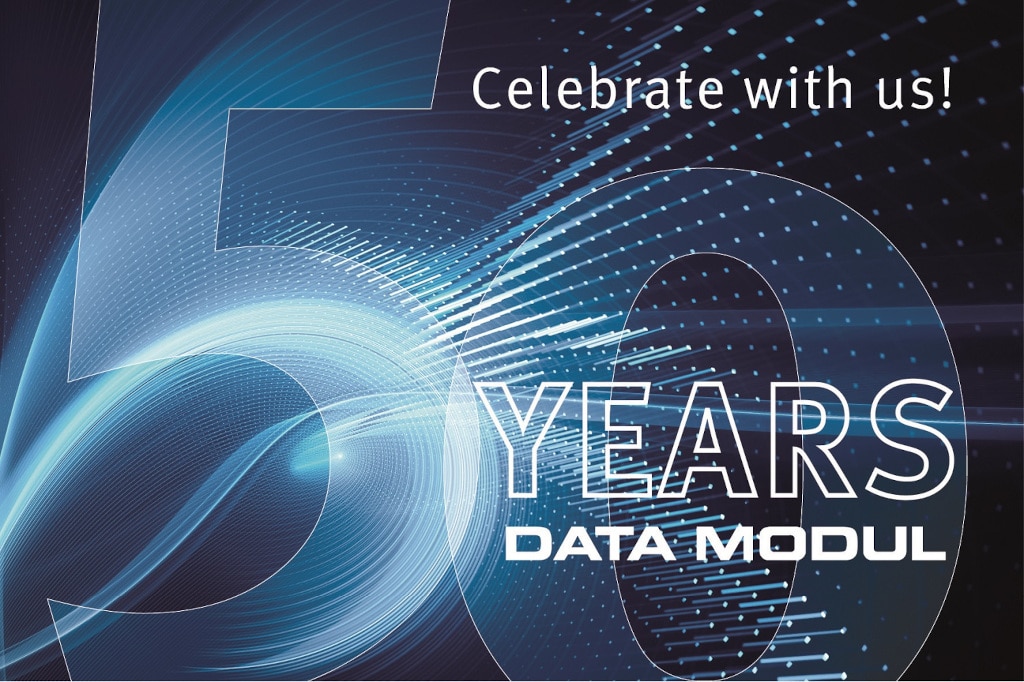 50 Jahre Data Modul AG, Banner