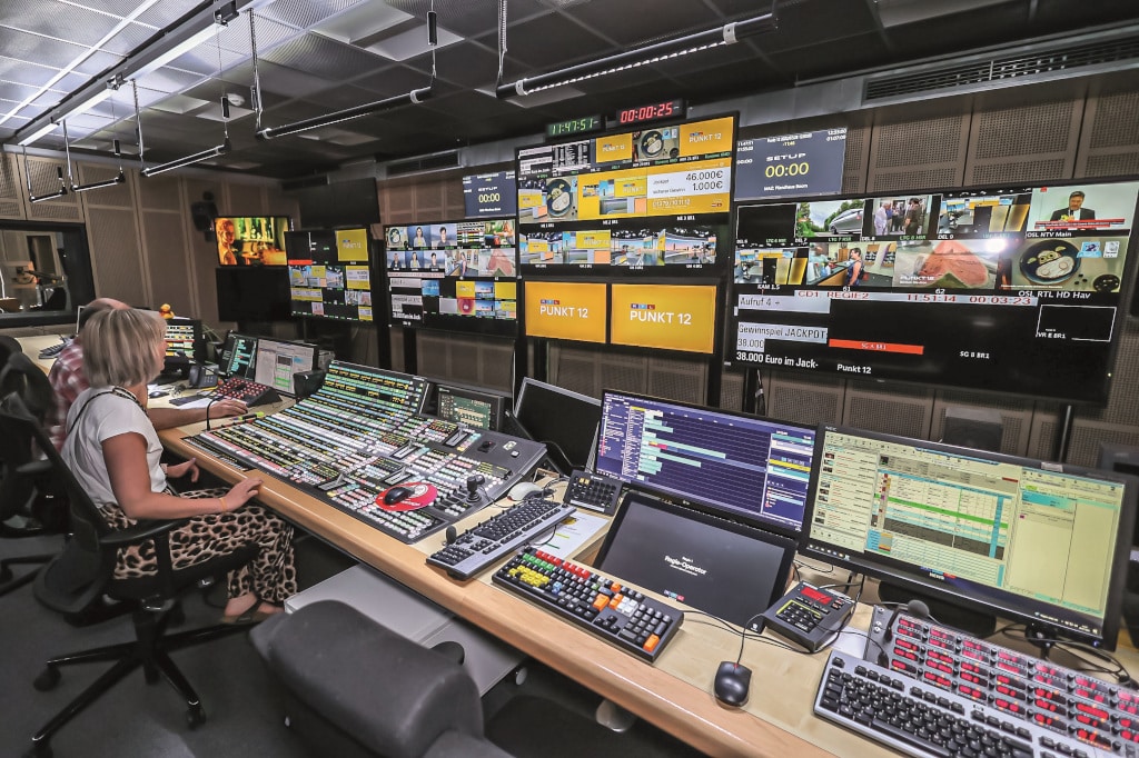 Bildregie des RTL Nachrichtenstudios