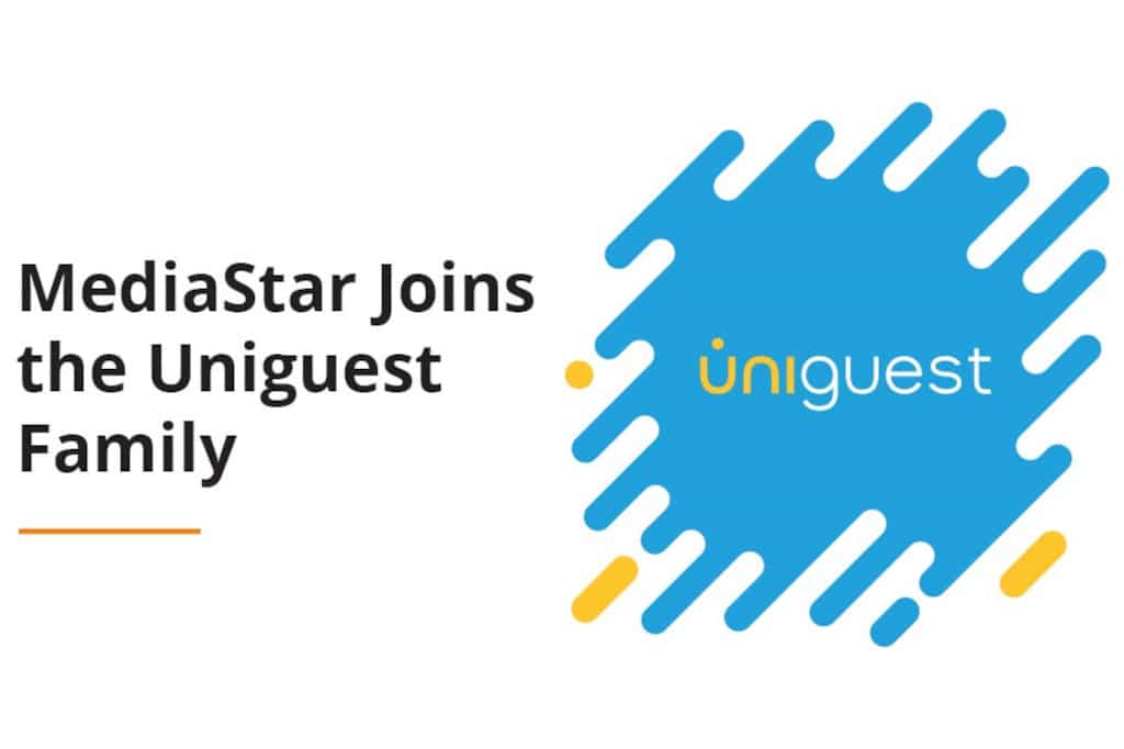 Banner der MediaStar-Uniguest-Partnerschaft mit 
