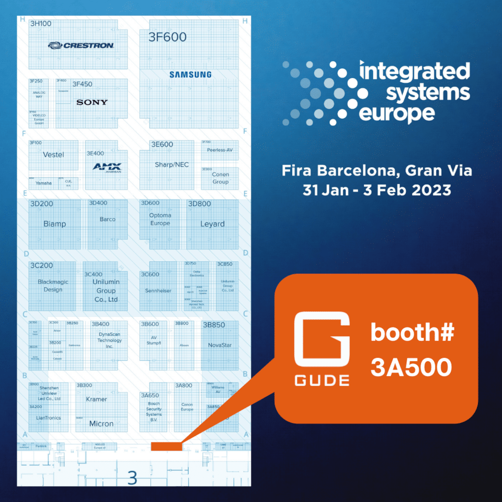 ISE 2023 Floorplan mit GUDE-Stand