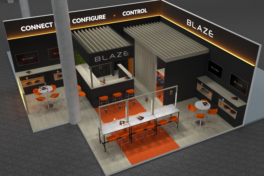 Plan Blaze-Audio-Stand auf der ISE