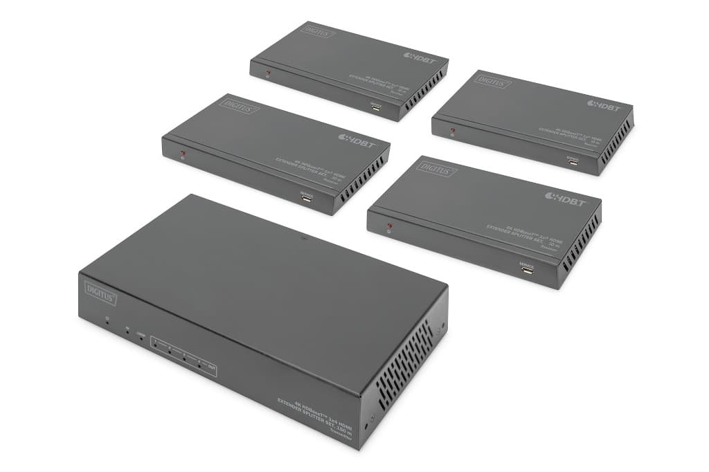 Assmann Digitus 4K HDBaseT 1x4 HDMI Extender-Splitter-Set, 150m DS-55510