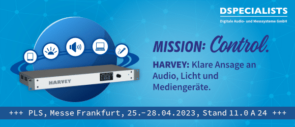 Harvey-Banner auf der Prolight + Sound