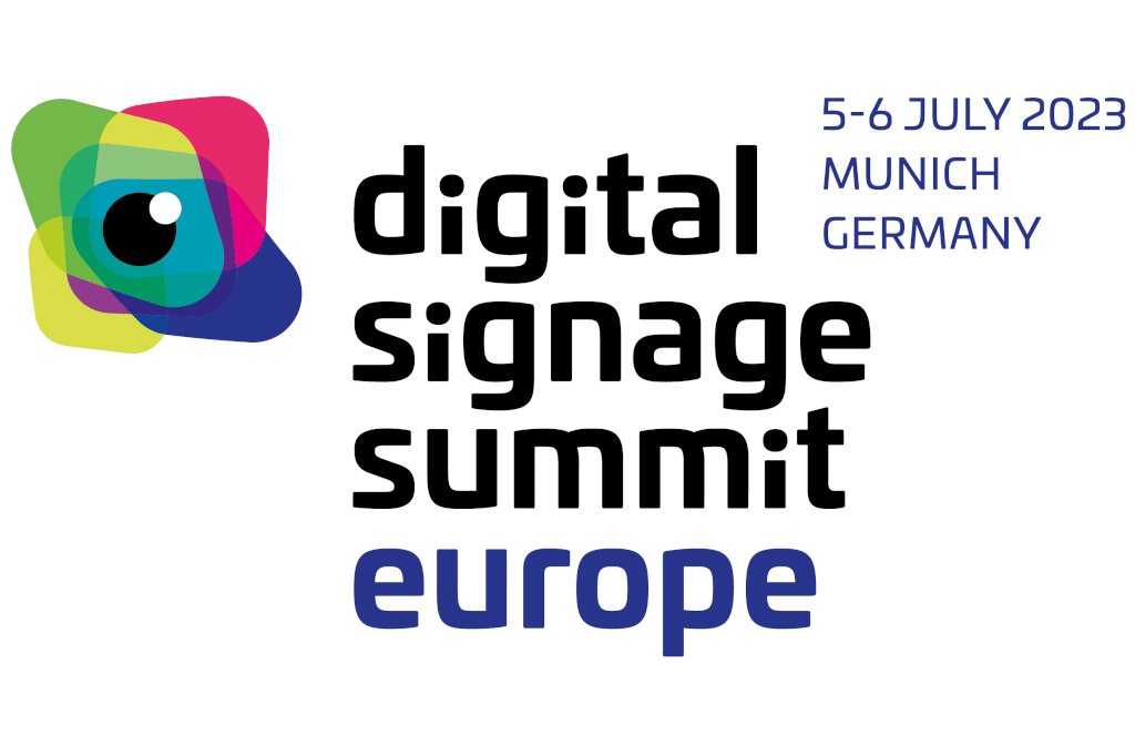Digital Signage Summit Europe 2023 Logo mit Datum