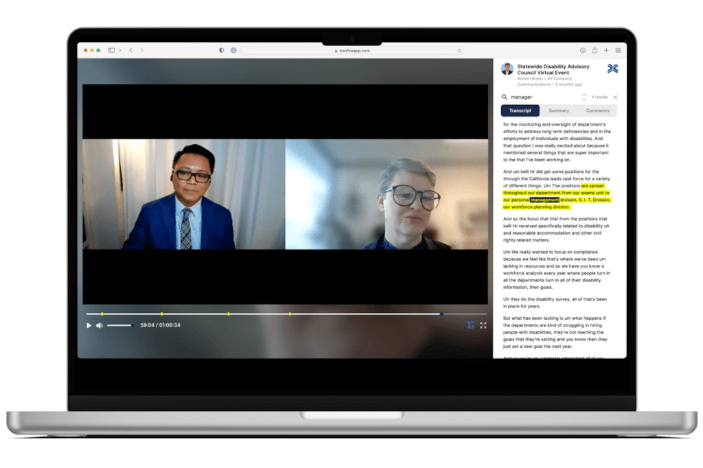 Videokonferenz auf Laptop