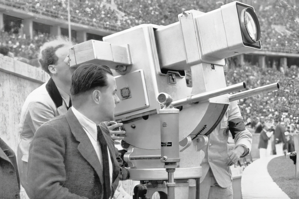 Fernsehkamera bei den Olympischen Spielen 1936 