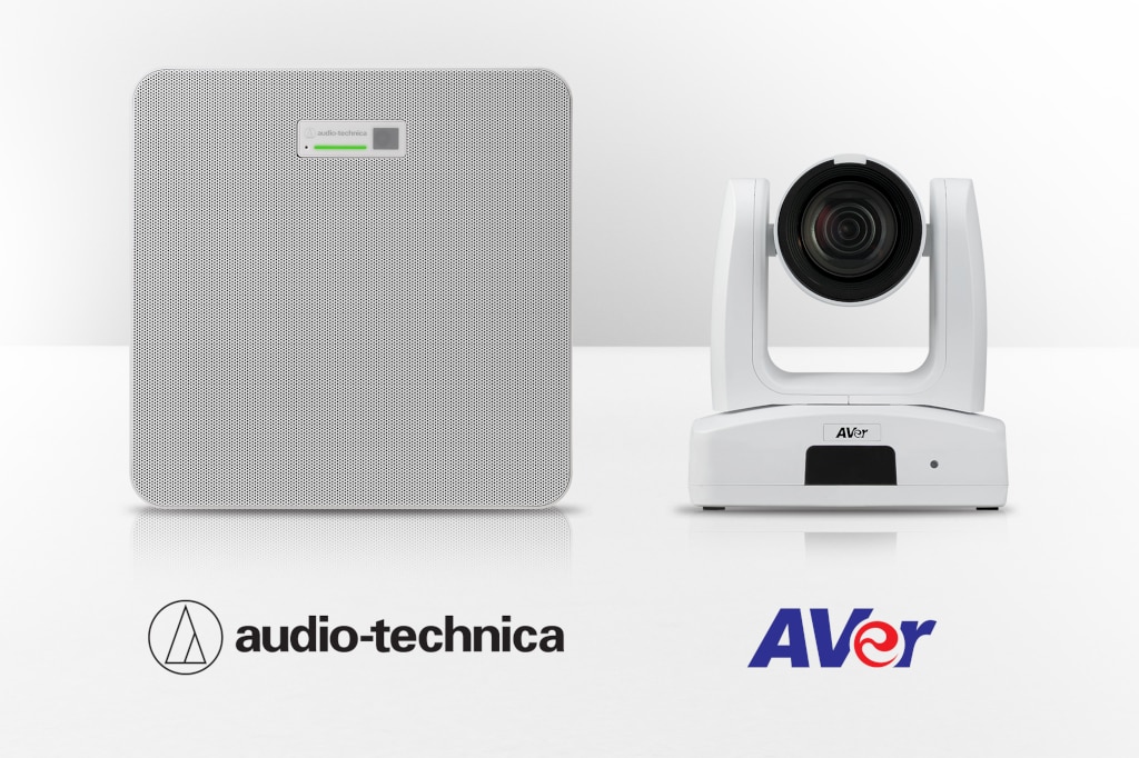 Audio-Technica ATND1061DAN Deckenarray-Mikrofon und AVer PTZ-Kamera