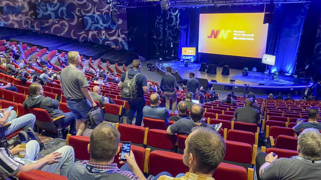 Auditorium des Marriott Madrid beim Modern Work Summit 2023