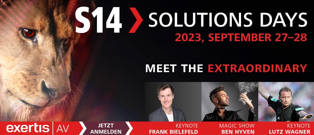 Exertis AV S14 Solution Days 2023 Banner