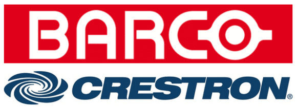 Barco und Crestron Logo