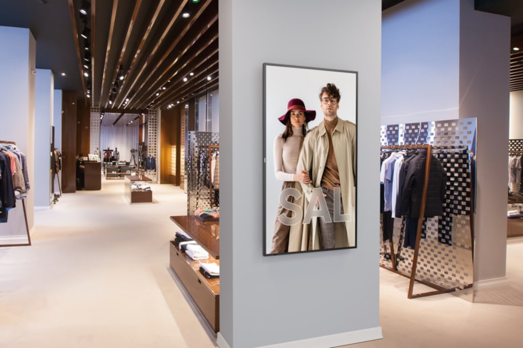 Philips Signage 4650 D-Line-Serie im Retail eingesetzt