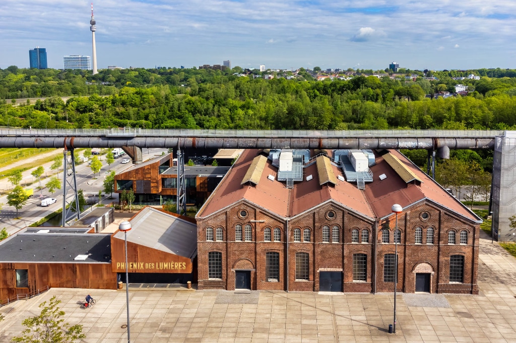 Ehemalige Gasgebläsehalle Dortmund von oben fotografiert