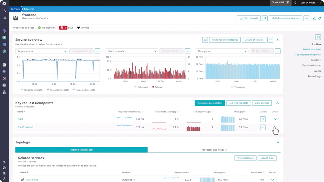Alles im Blick: Beispiel für eine Observability-Software
